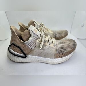 Adidas Ultraboost 2019 Shoes Women's 6 Beige Running Athletic Training Sneakers